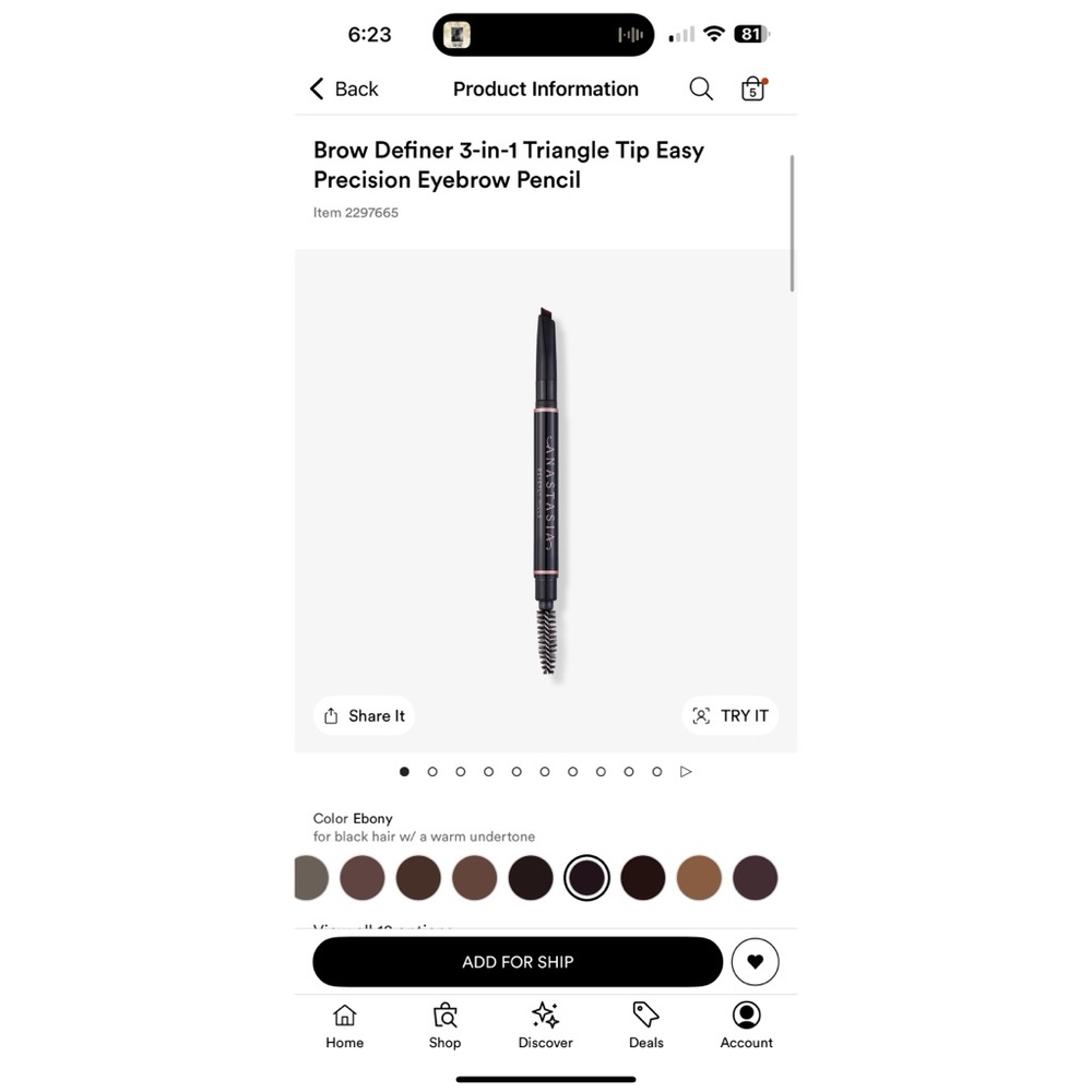 Anastasia Beverly Hills Brow Definer in Ebony